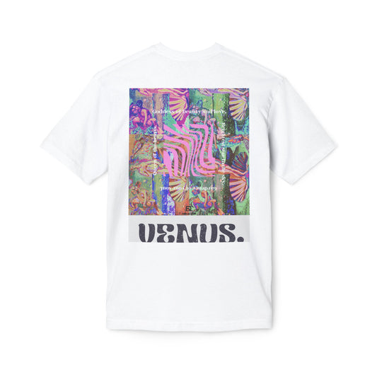 Venus. white unisex t-shirt. custom art design