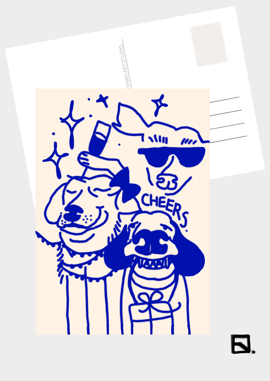 Party dogs.[Postkarte]