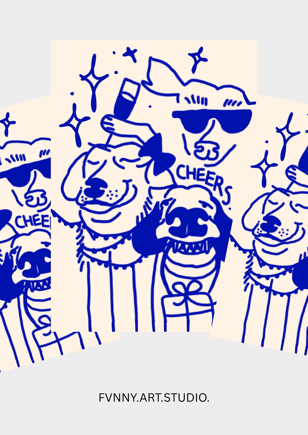 Party dogs.[Postkarte]