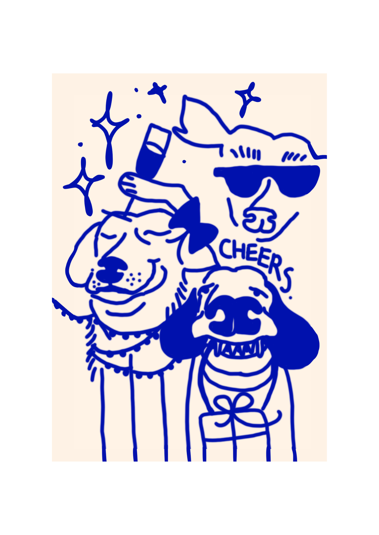 Party dogs.[Postkarte]