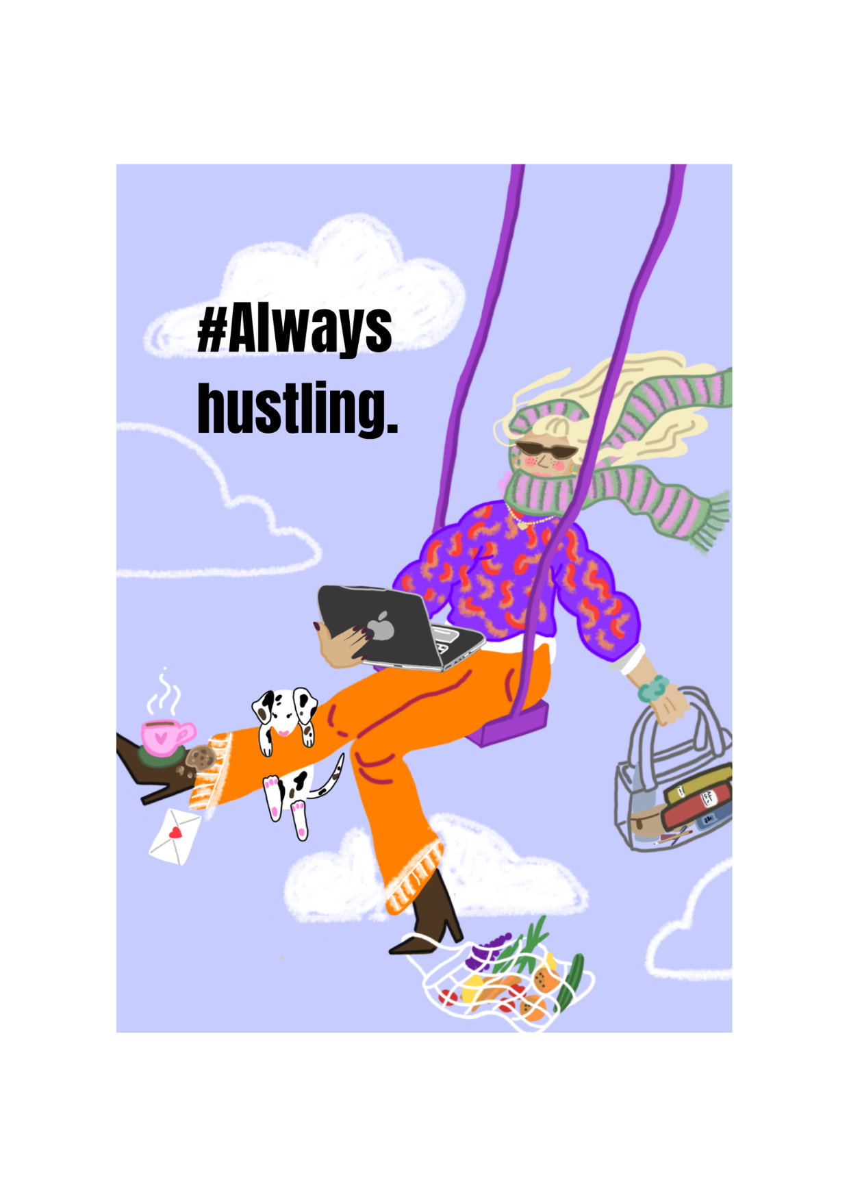 always hustling.[Postkarte]