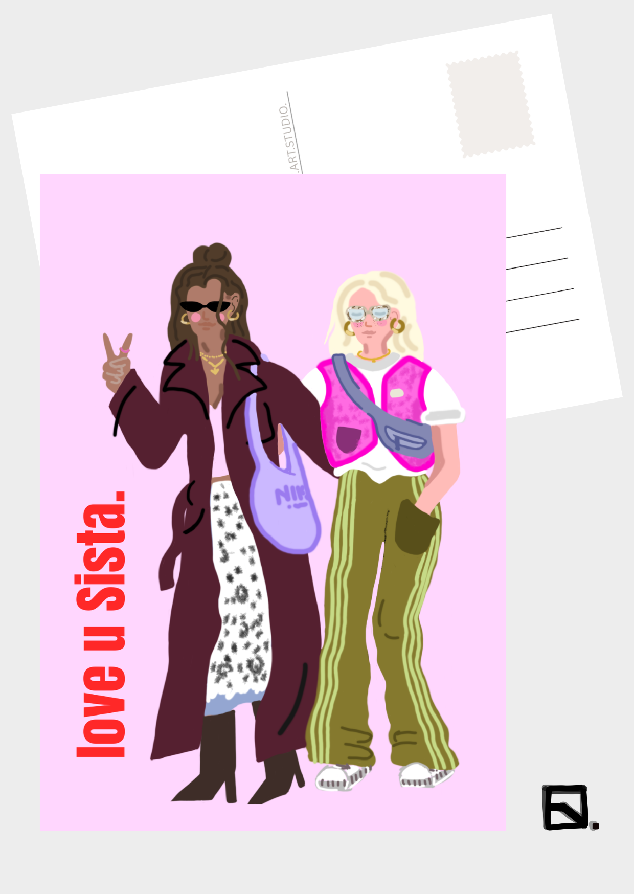 Sisters. [Postkarte]