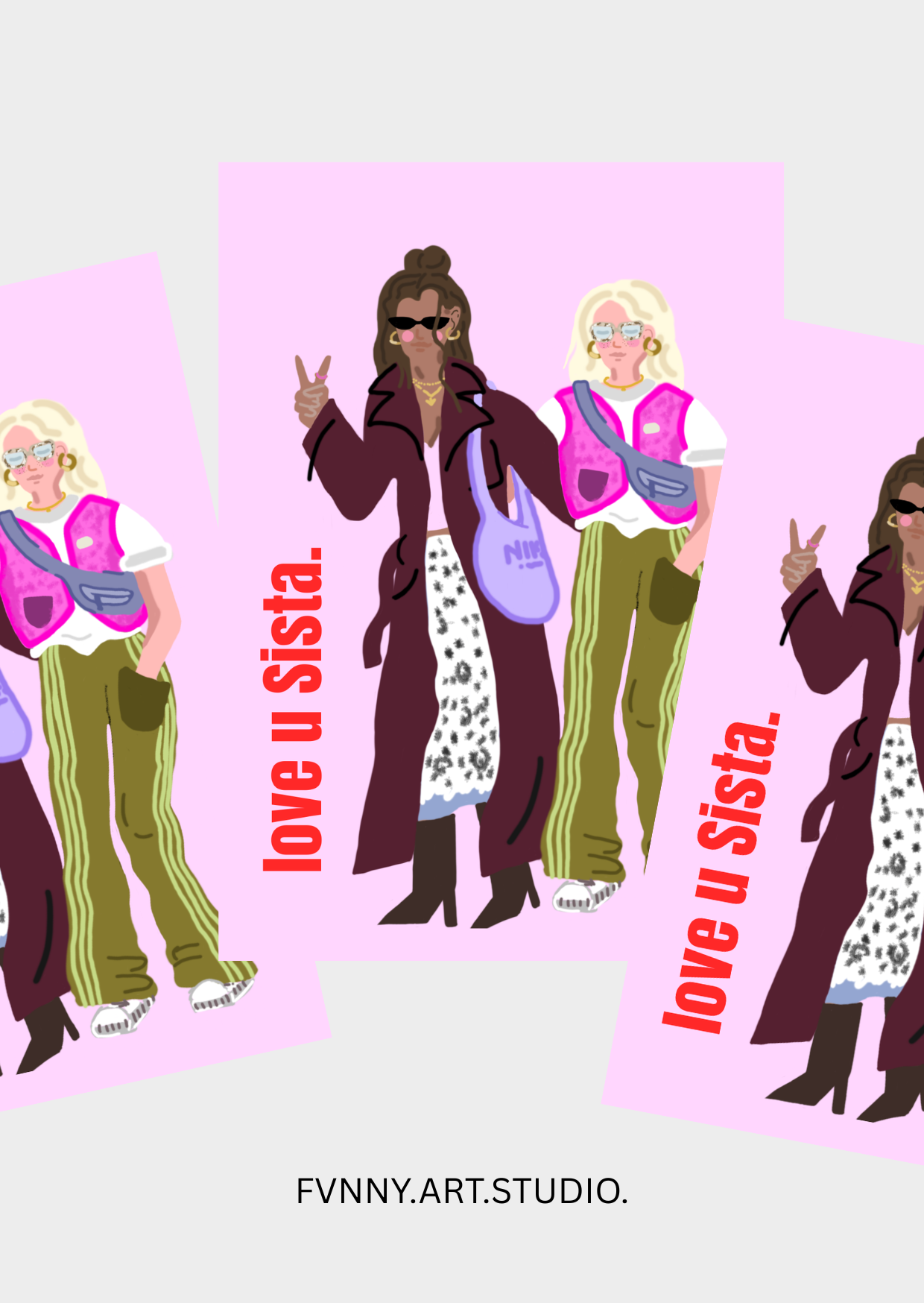 Sisters. [Postkarte]